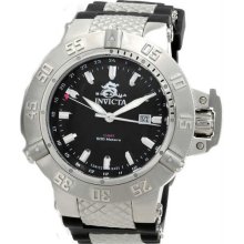 Men's Stainless Steel Subaqua GMT 500M Diver Black Dial Strap