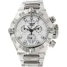 Men's Subaqua IV Stainless Steel Case and Bracelet Chronograph Silver Tone Dial