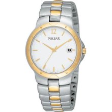 Men's Two Tone Dress Watch White Dial