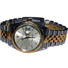 Mens two tone rolex datejust watch jubilee bracelet