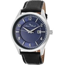 Men's Weisshorn Dark Blue Textured Dial Black Genuine Leather ...