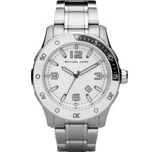 Michael Kors Men's Silver Tone Stainless Steel, Date, Quartz Watch - Mk7055