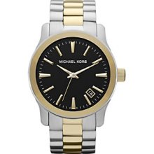 Michael Kors Two Tone Runway Watch Men's