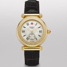 MICHELE Caber Diamond Gold Espresso Alligator