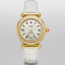 MICHELE Caber Diamond Gold White Alligator