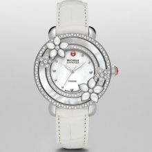 MICHELE Cloette Fleur Diamond White Alligator