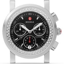 MICHELE Sport Sail Diamond Black Watch, 38mm