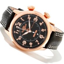 Moscow Classic Men's Aeronavigator Limited Edition Mechanical Leather Strap Watch ROSETONE