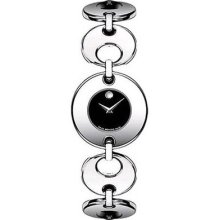 Movado 0605918 Women's Watch Buleto Stainless Steel Black Dial