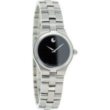 Movado Ladies Juro Stainless Steel Black Dial 0605024