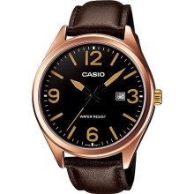 MTP-1342L-1B2 MTP-1342L Genuine Casio Leather Gents Watch