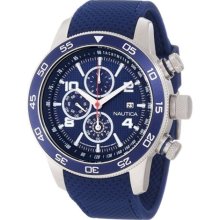 Nautica Men's N20106G Blue Resin Quartz Watch with Blue Dial ...