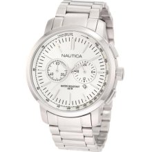 Nautica Silver NCT 800 Chronograph with Stainless Steel Bracelet