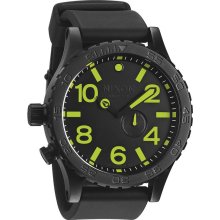 Nixon 51-30 PU WATCH (ALL BLACK/LUM) O/S :: ALL BLACK/LUM