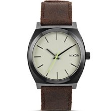 Nixon Time Teller Watch Gunmetal/brown