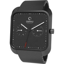 Obaku Men's V145 V145UBBMB Black Stainless-Steel Quartz Watch wit ...