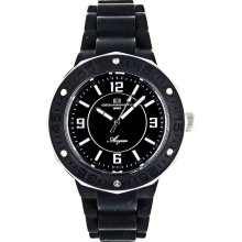 Oceanaut Classic Black Dial Silicone Unisex Watch 4AA1C3A01