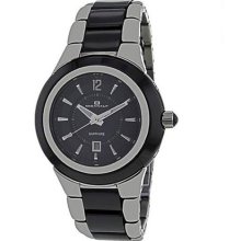 Oceanaut Oc0411 Women's Watch Ceramic Black Tone Dial Date Display