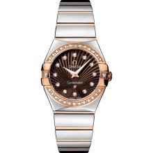 Omega Women's Constellation Brown & Diamonds Dial Watch 123.25.27.60.63.002