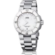 Oris Men's Aquis White Dial Watch 733-7653-4156-07-8-26-01PEB