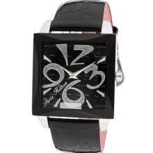 Paris Hilton Watches Women's Hollywood Black Logo Textured Dial Shiny