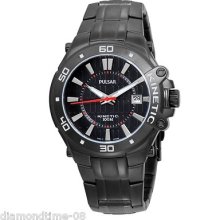 Pulsar Kinetic Black Ion Plated Men's Watch Par149