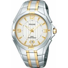 Pulsar Men's Dress Sport White Dial Watch Promotional