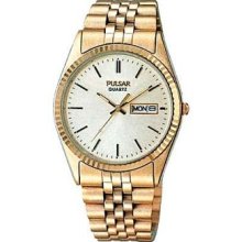 Pulsar Men's Gold/Gold Rolex-Style Watch - Bracelet - PXF102