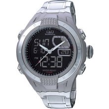 Q&q Mens Dual Force Analogue Digital Chronograph Strap (gv54j302y)