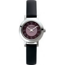 QM711.39.01 Mango Ladies Flamingo Grey Dial With Grey Matt Leather Str...