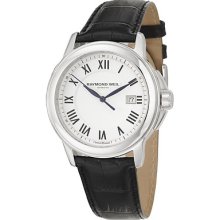 Raymond Weil Men's 'tradition' Black Leather Swiss Quartz Watch