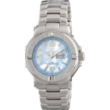 Reactor Critical Mass Men's MidWatch - Bracelet - Day/Date - Powder Blue Pearl Dial - 77018