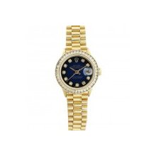 Rolex 18K Presidential 69178 Blue Diamond Dial Watch