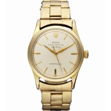 Rolex Air King Gold Band Gold Face