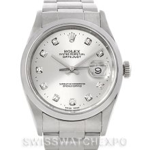 Rolex Datejust Mens Steel Diamond Watch 16220