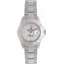 Rolex Ladies Yacht-Master Stainless Steel Watch 169622 Platinum Dial