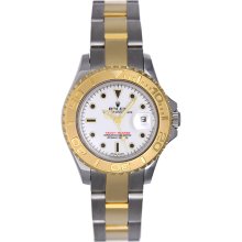 Rolex Ladies Yacht-Master 2-Tone Watch 169623 White Dial