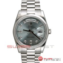 Rolex Men's New Style Platinum Day Date President Ice Diamond 118206