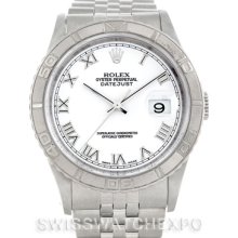 Rolex Turnograph Steel 18k White Gold Watch 16264