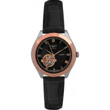 Rotary Gent's Jura Black Leather Strap Automatic GS90509/10 Watch