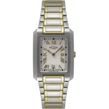 Rotary Mens Two Tone Rectangular Dial GB02606/21 Watch