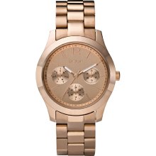 sears Ladies' Relic Watch w/Round Rose Goldtone Case, Multi-Display Dial and Bracelet Band