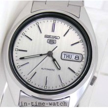 Seiko 5 Automatic Men Stainless Steel Snxf01 Wr 30m Usa Seller