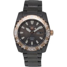 Seiko Automatic Sports Men's Watch with a Black Stainless Steel