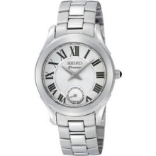 Seiko Ladies' Premier Steel Band Mother of Pearl White Dial SRKZ95