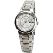 Seiko Ladies Stainless Steel Seiko 5 Automatic Dress Silver Dial SYME53