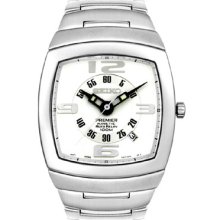 Seiko Men's Premier White Dial Watch SNG033