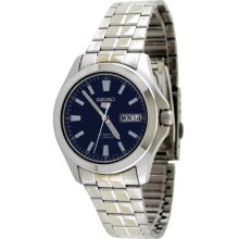 Seiko Men's Seiko 5 Automatic Link Bracelet Blue Dial SNKL07