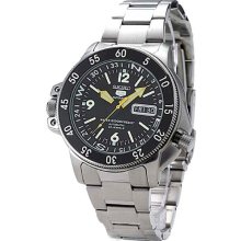 Seiko Men's Seiko 5 Sports Automatic Atlas Diver Black Dial SKZ211