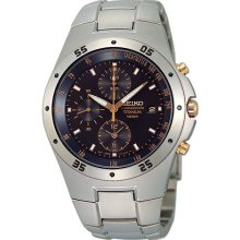 Seiko Men's Two Tone Titanium Chronograph SND451